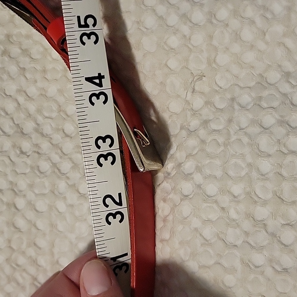 Ted Baker Red Patent Bow Belt - L - Picture 8 of 11
